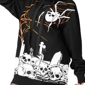 Killstar black pumpkin reaper oversizsed hoodlie goth, halloween horror